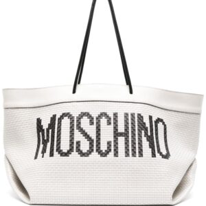 Moschino interwoven leather shoulder bag