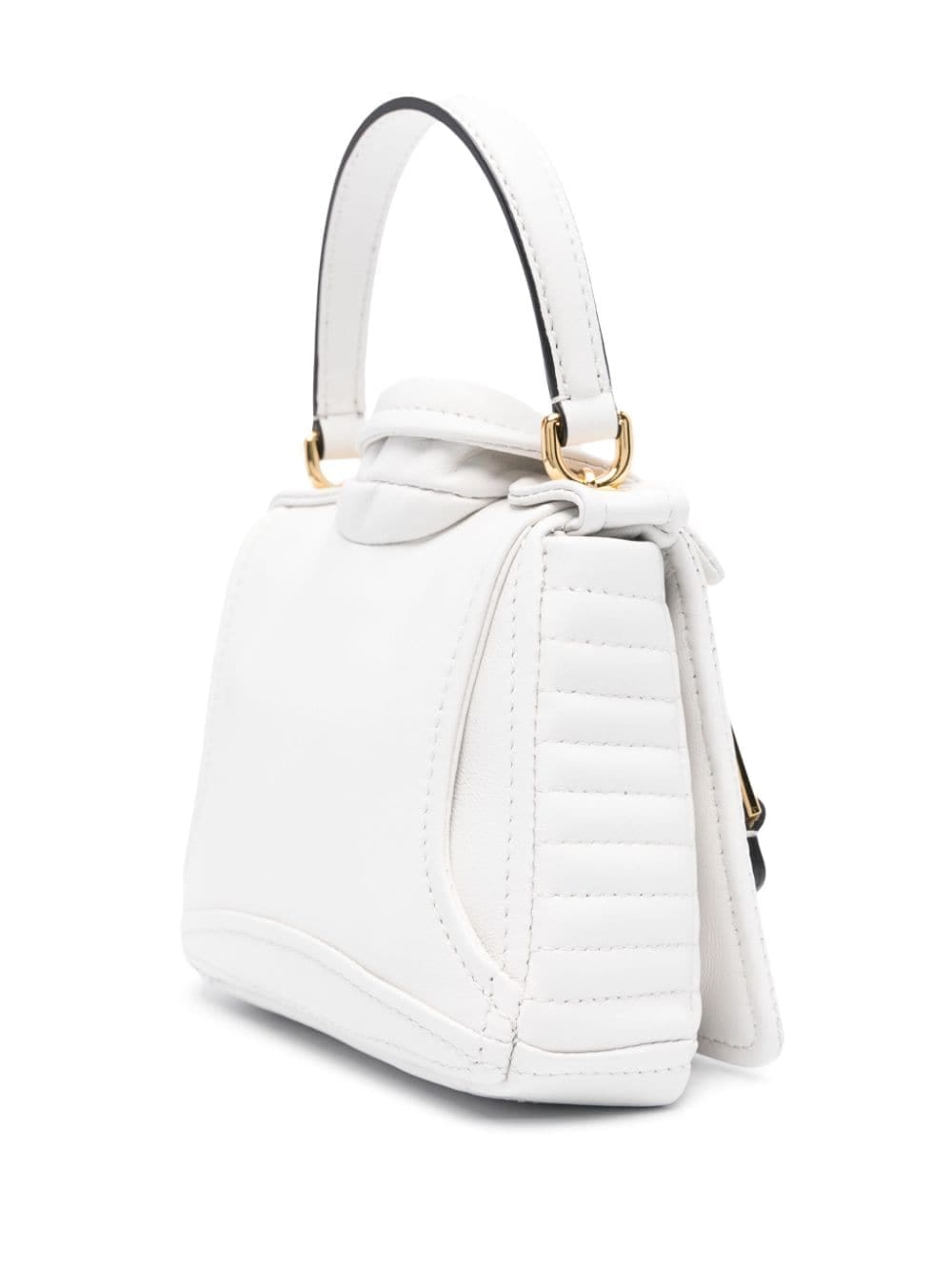 Moschino logo-patch leather tote bag - Image 3