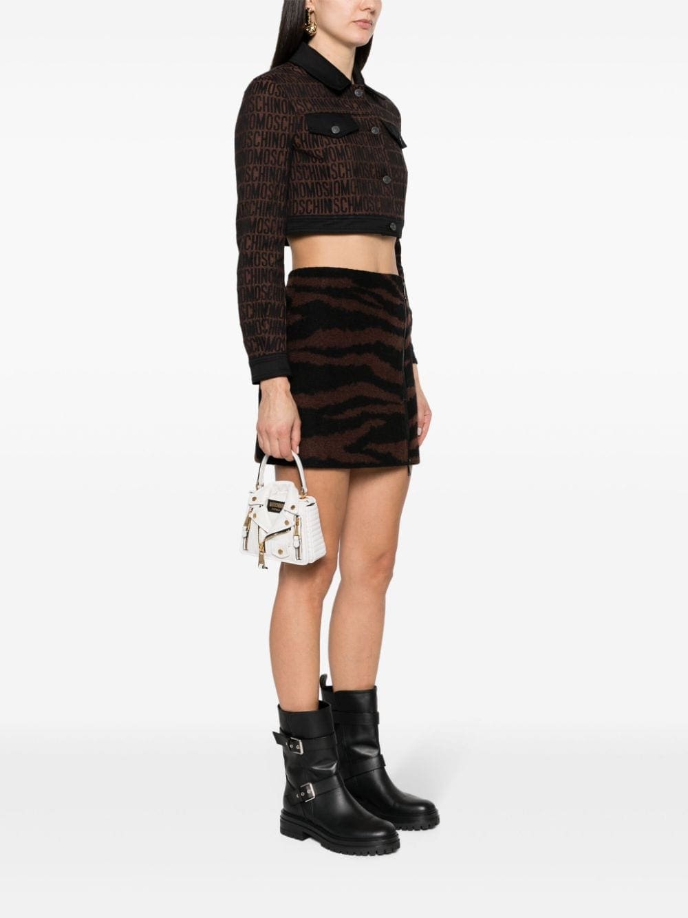 Moschino logo-patch leather tote bag - Image 2