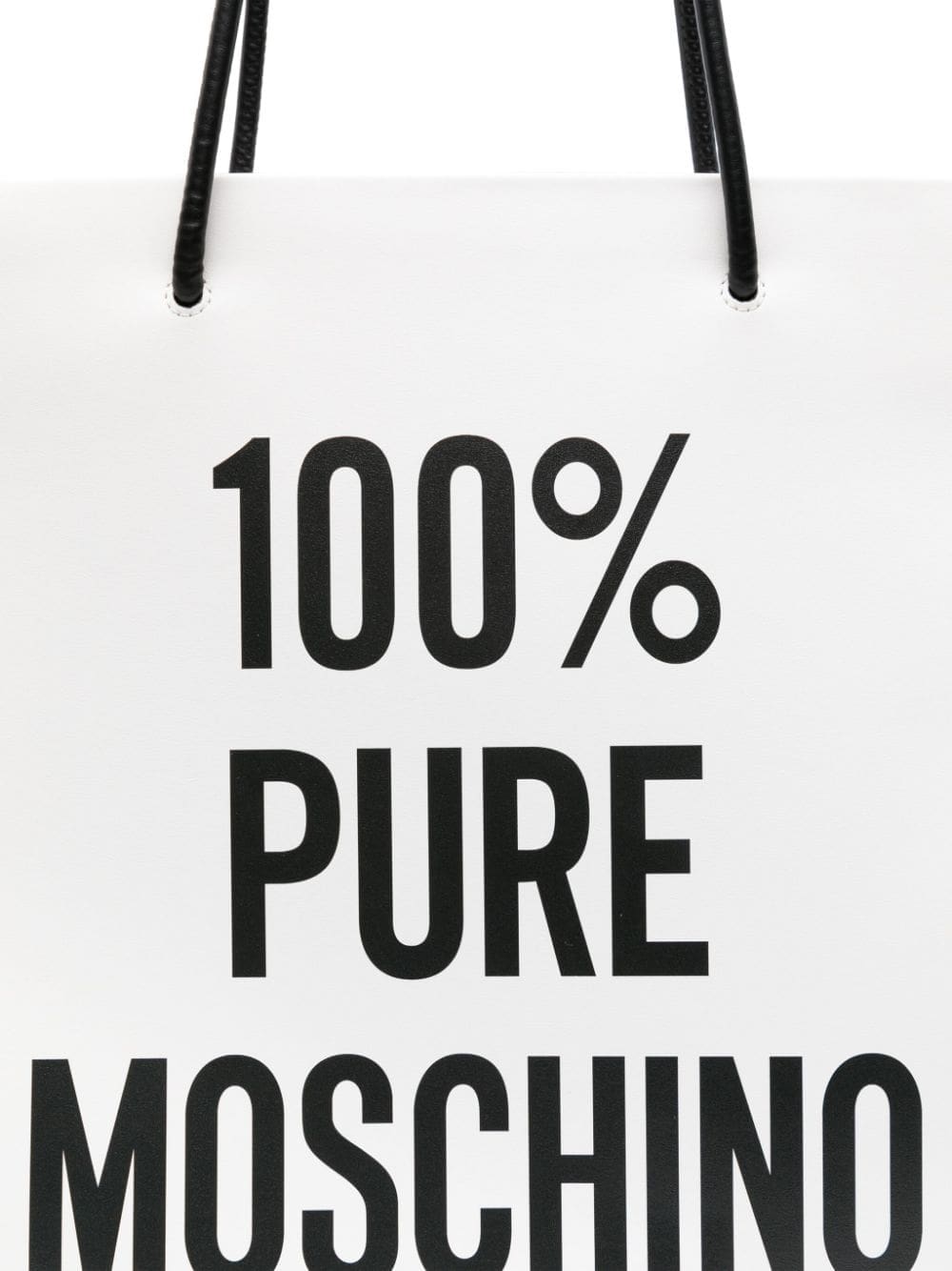 Moschino logo-print leather tote bag - Image 4