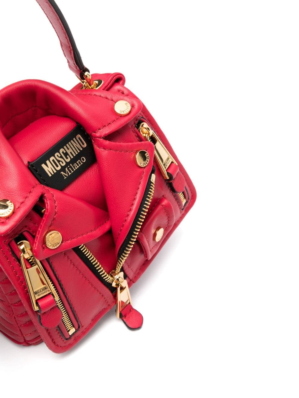 Moschino logo-patch leather tote bag - Image 4