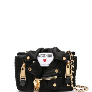 Moschino Biker satin crossbody bag