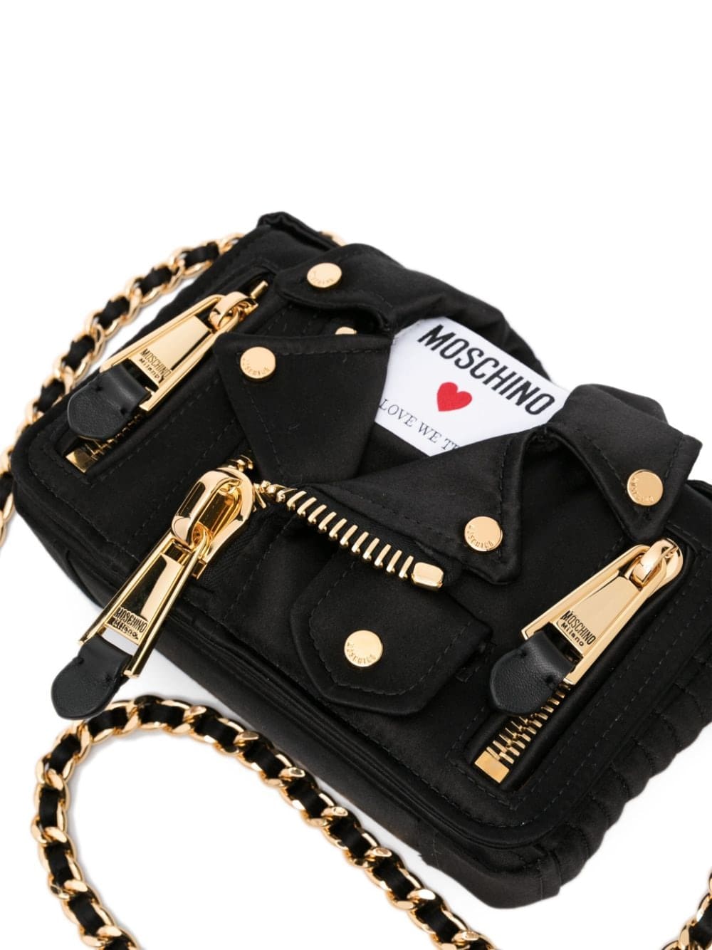 Moschino Biker satin crossbody bag - Image 4