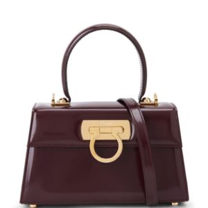 Ferragamo Gancini leather tote bag