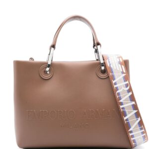 Emporio Armani small logo-embossed tote bag