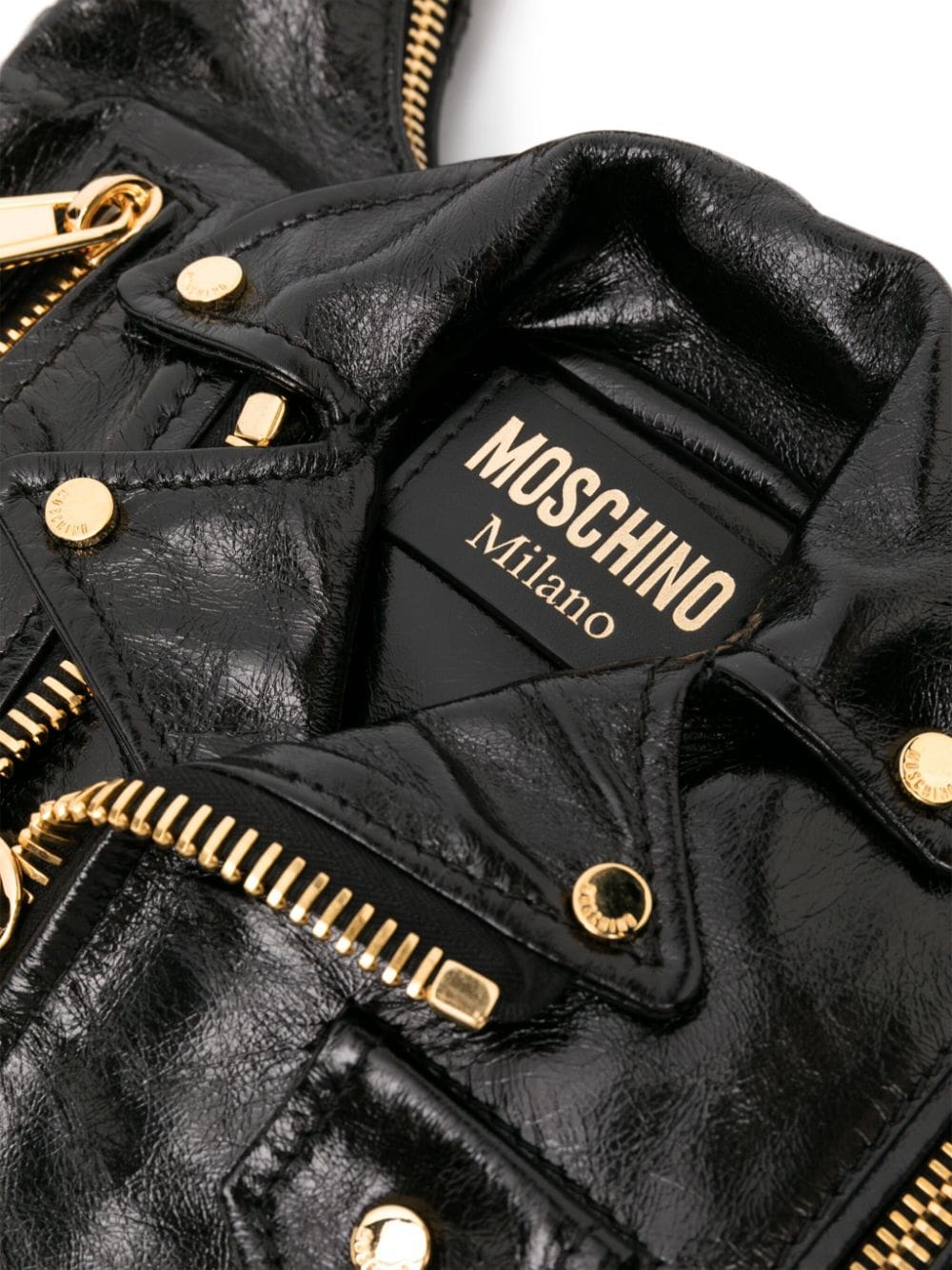 Moschino Biker high-shine leather bag - Image 4