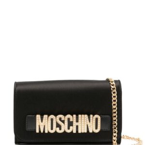 Moschino rhinestone-embellishment logo-lettering bag
