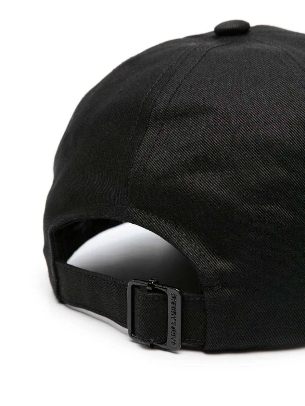 Saint Laurent logo-embroidered gabardine-weave cap - Image 2