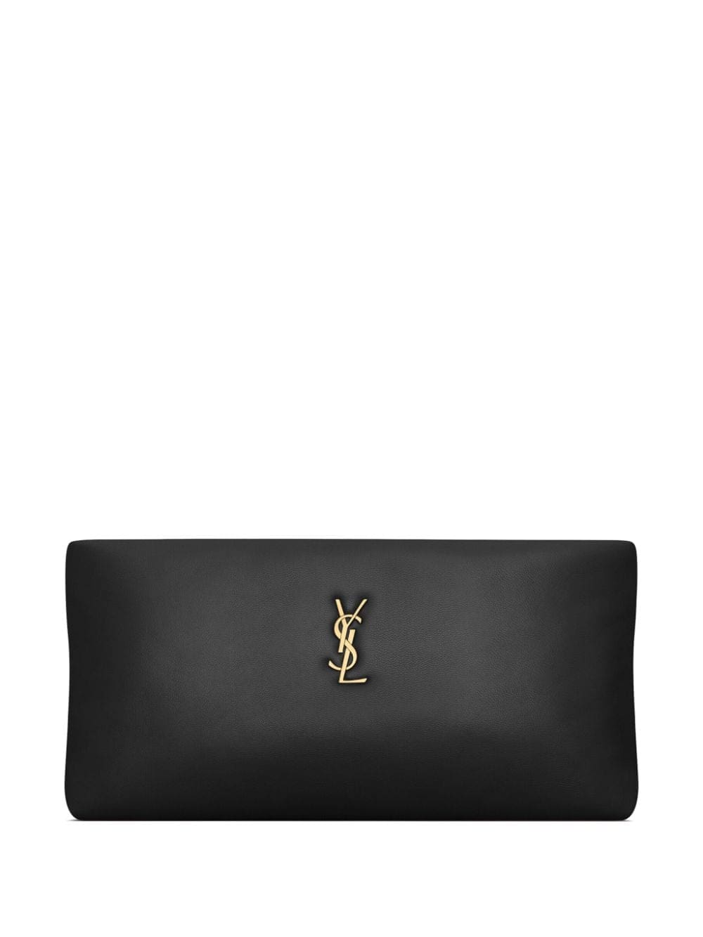 Saint Laurent logo-plaque zipped pouch