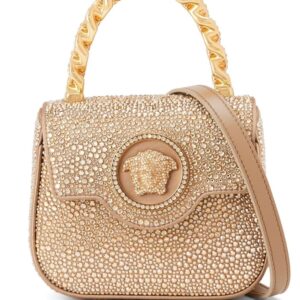 Versace La Medusa crystal-embellished mini bag