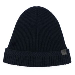 TOM FORD logo-patch ribbed-knit beanie