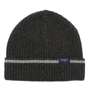 Hackett logo-patch contrasting-trim beanie