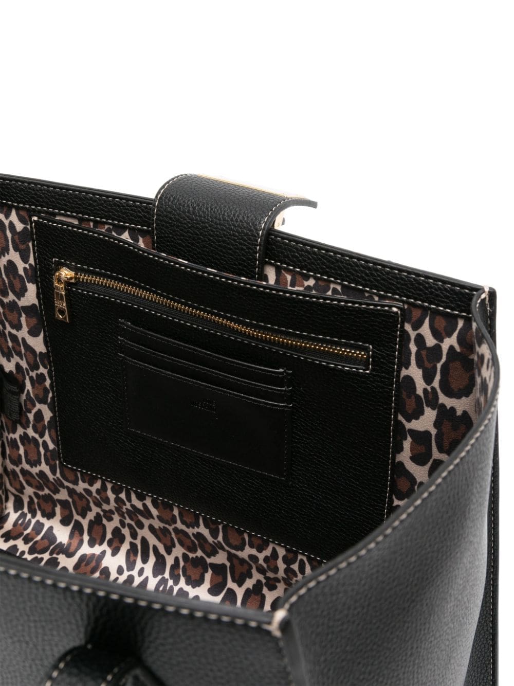 Love Moschino logo-lettering grained tote bag - Image 5