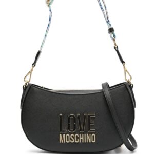 Love Moschino logo-plaque textured crossbody bag