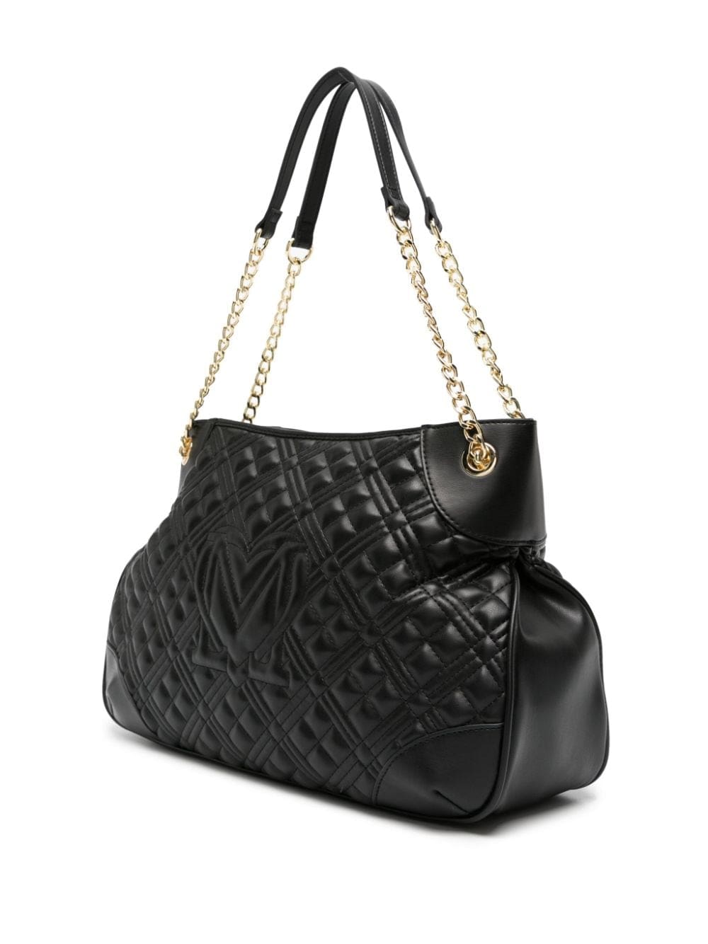 Love Moschino logo-plaque quilted tote bag - Image 3
