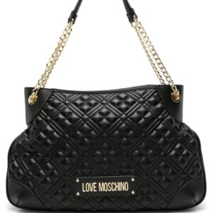 Love Moschino logo-plaque quilted tote bag