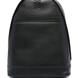Calvin Klein logo-plaque leather backpack