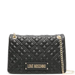 Love Moschino logo-plaque quilted shoulder bag