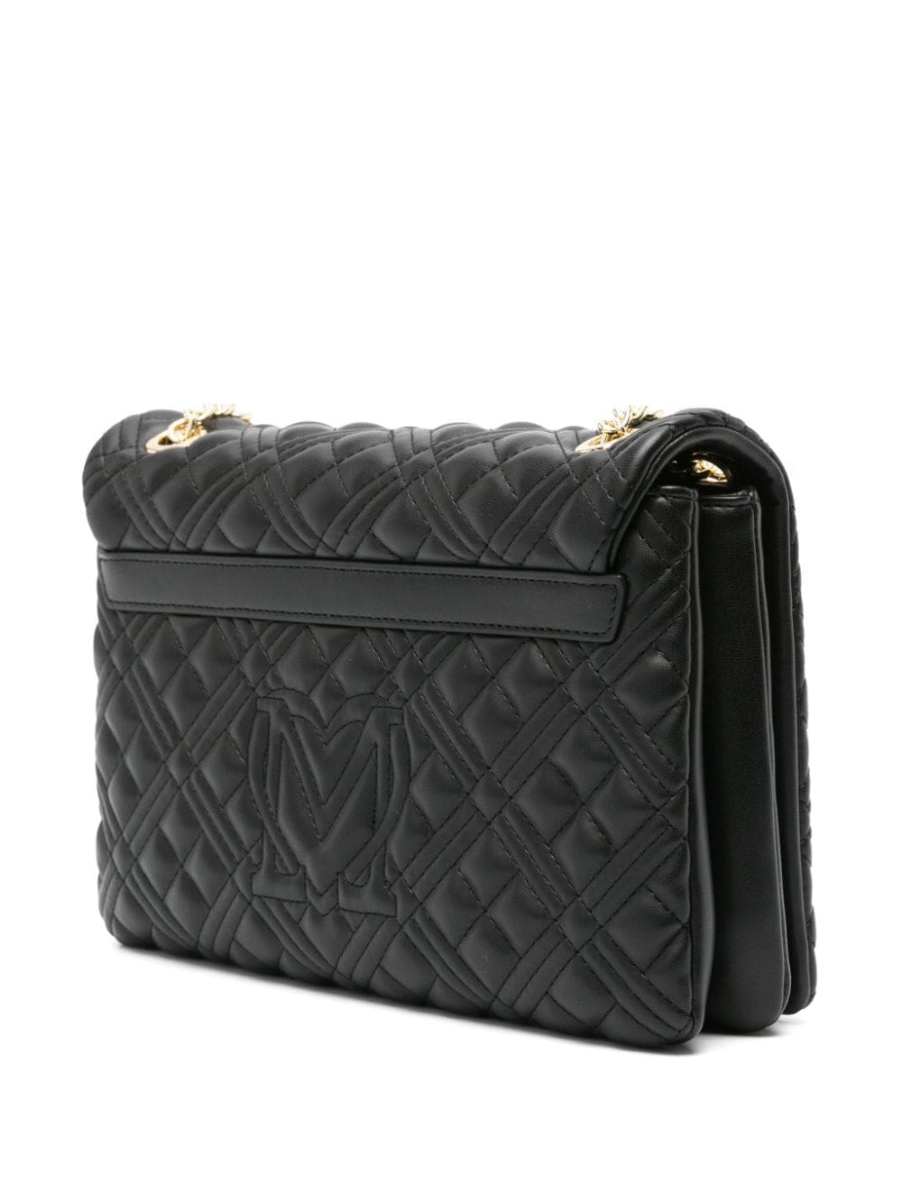 Love Moschino logo-plaque quilted shoulder bag - Image 3