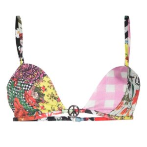 MOSCHINO JEANS  abstract-print stretch-cotton bra
