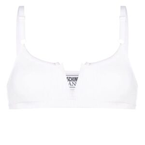 MOSCHINO JEANS  split-neck ribbed bra
