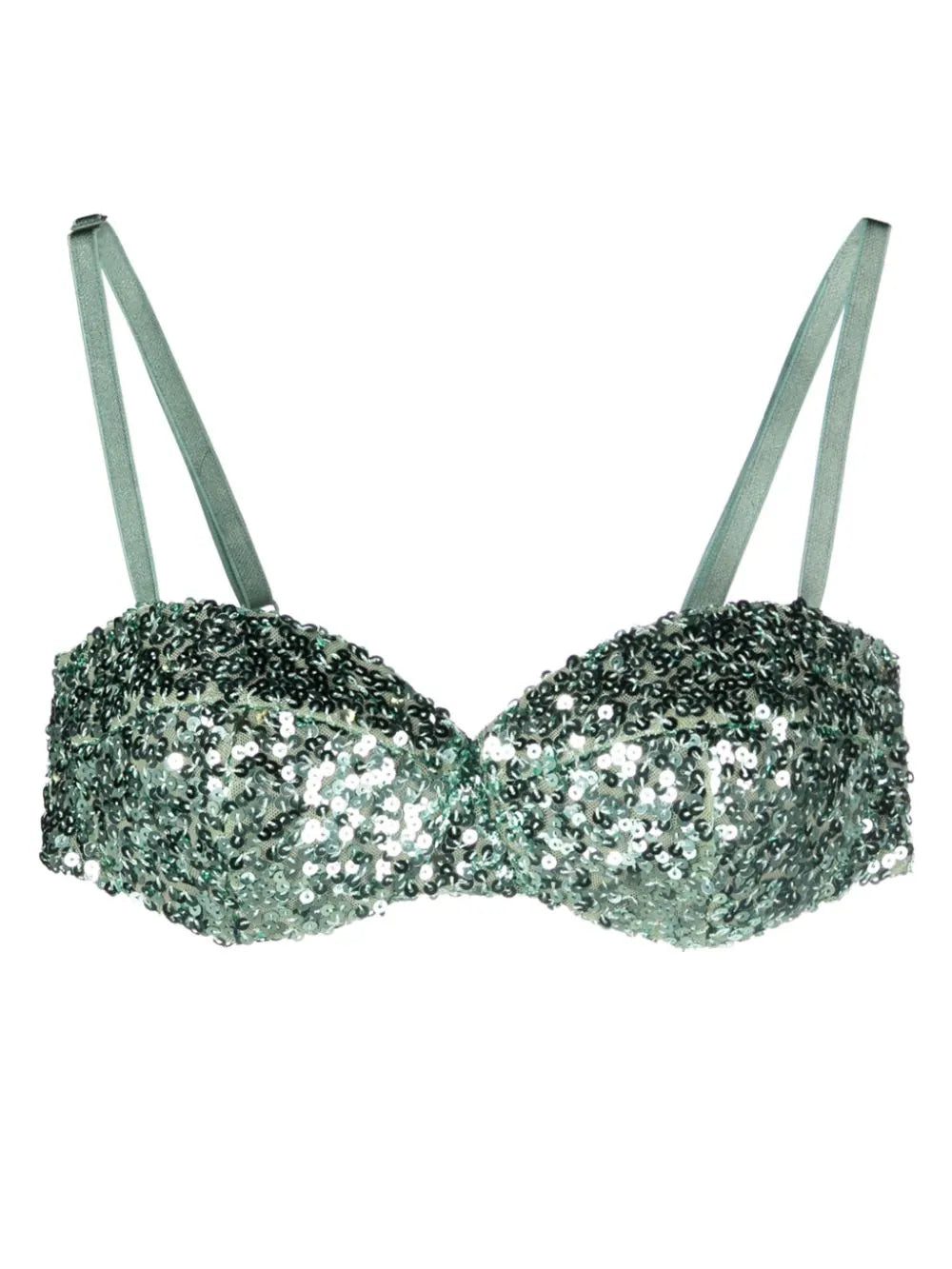 Moschino sequined sweetheart-neck bra