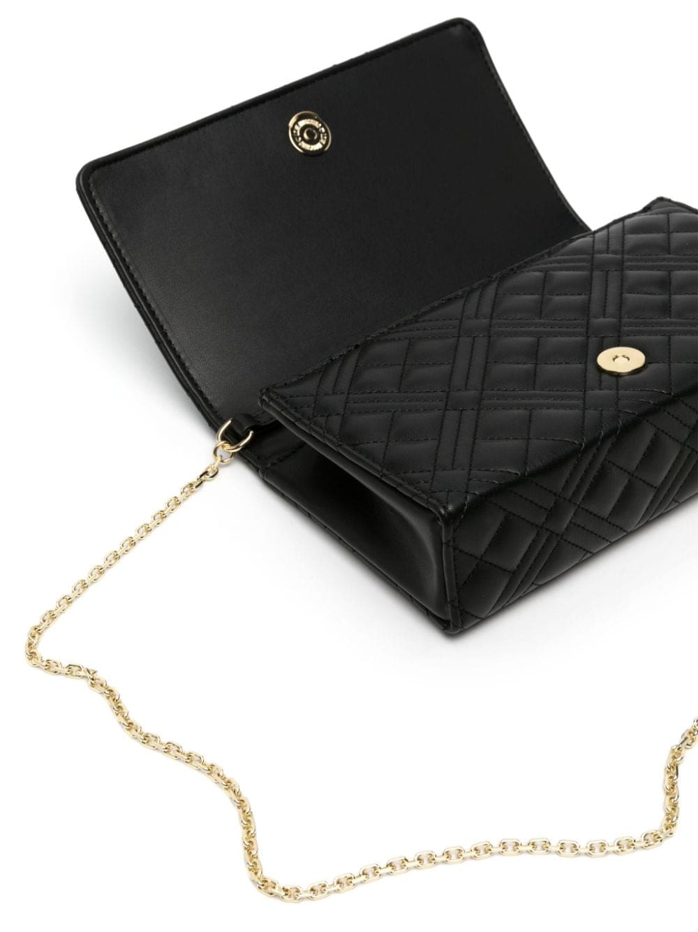 Love Moschino logo-lettering quilted crossbody bag - Image 4