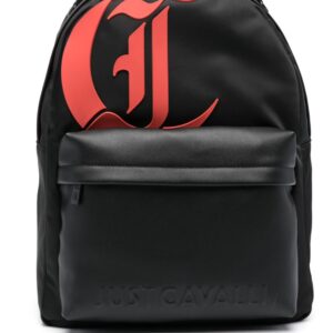Just Cavalli appliqué-logo gabardine-weave backpack