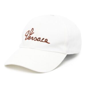 Versace logo-embroidered cotton cap