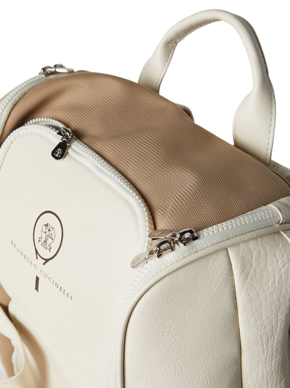 Brunello Cucinelli zipped leather backpack - Image 3