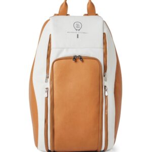 Brunello Cucinelli logo-print leather backpack