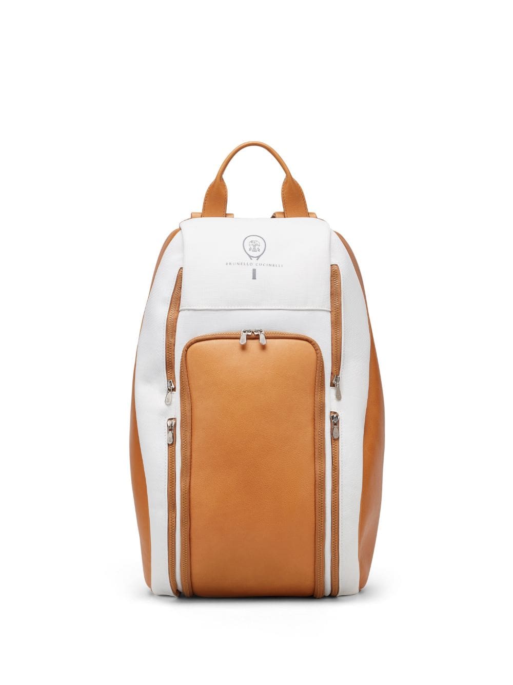 Brunello Cucinelli logo-print leather backpack - Image 5