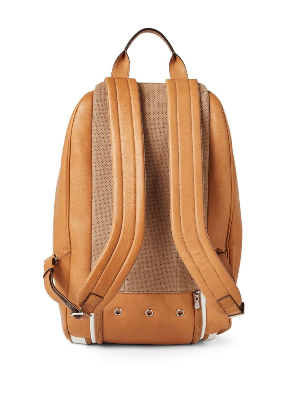 Brunello Cucinelli logo-print leather backpack - Image 4