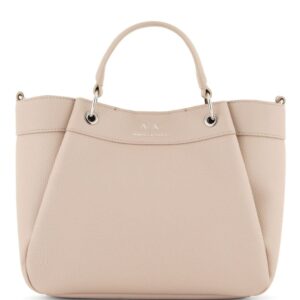 Armani Exchange logo-stamp pebble-texture tote bag