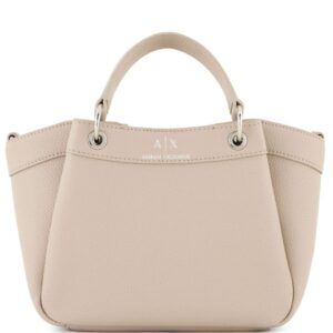 Armani Exchange logo-stamp pebble-texture tote bag