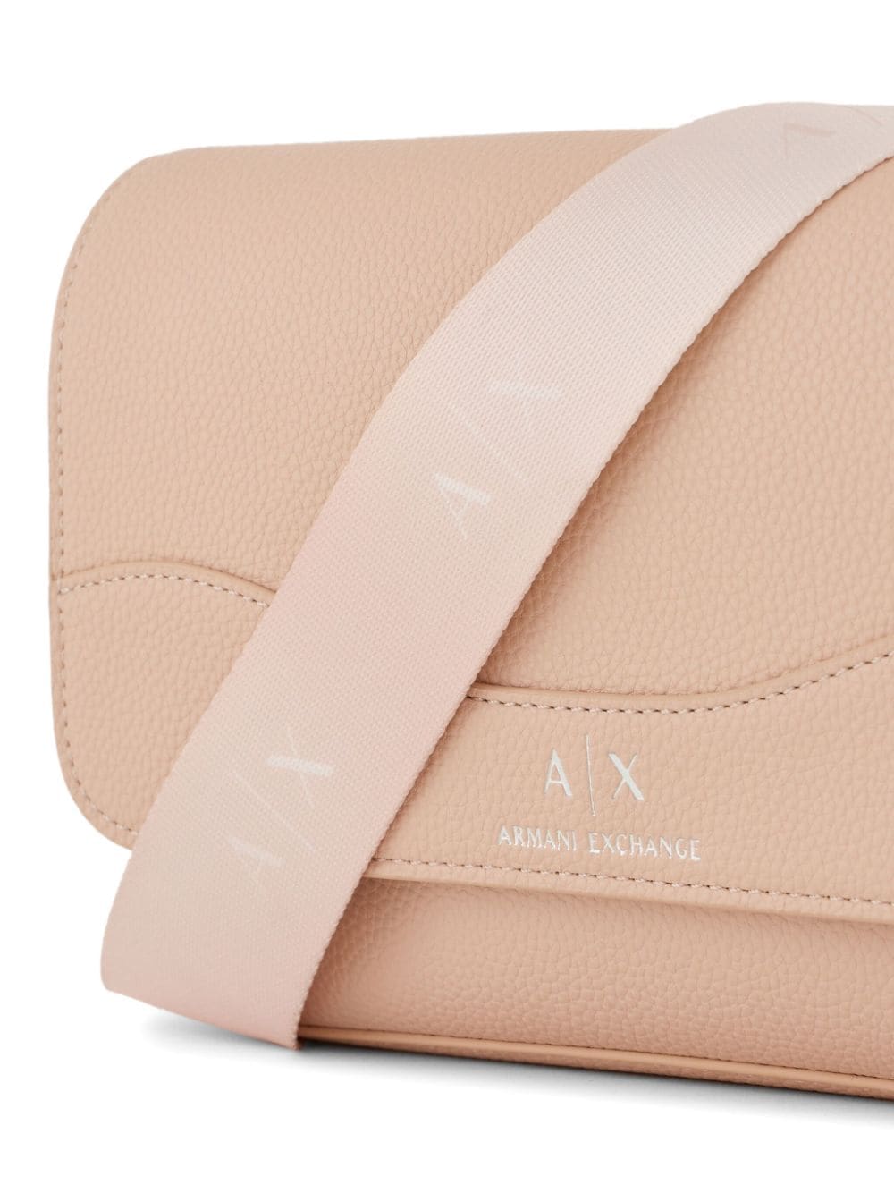 Armani Exchange logo-stamp pebble-texture crossbody bag - Image 5