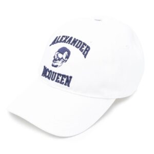 Alexander McQueen embroidered-motif cotton cap