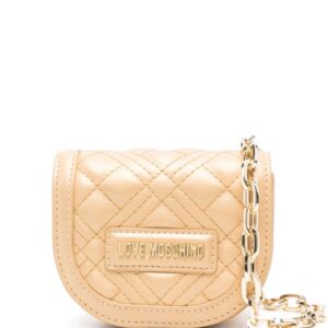 Love Moschino glitter-embellished quilted mini bag