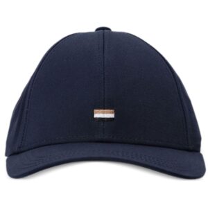 BOSS stripe-embroidered cotton cap