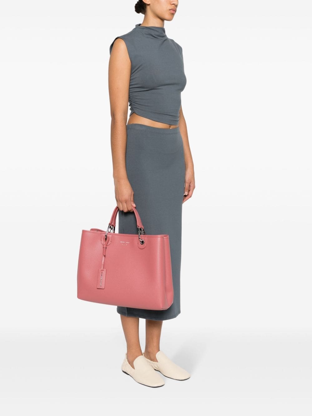 Emporio Armani medium MyEA debossed-logo bag - Image 2