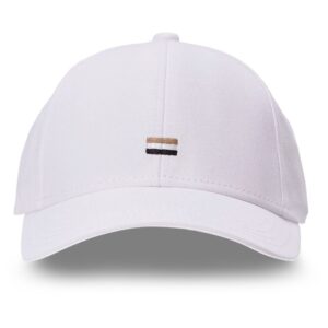 BOSS stripe-embroidered cotton cap