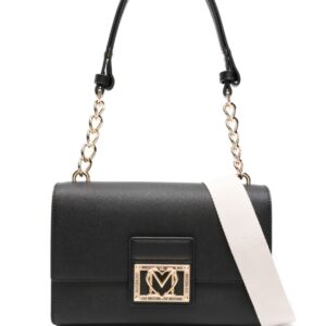 Love Moschino logo-plaque chain-link shoulder bag