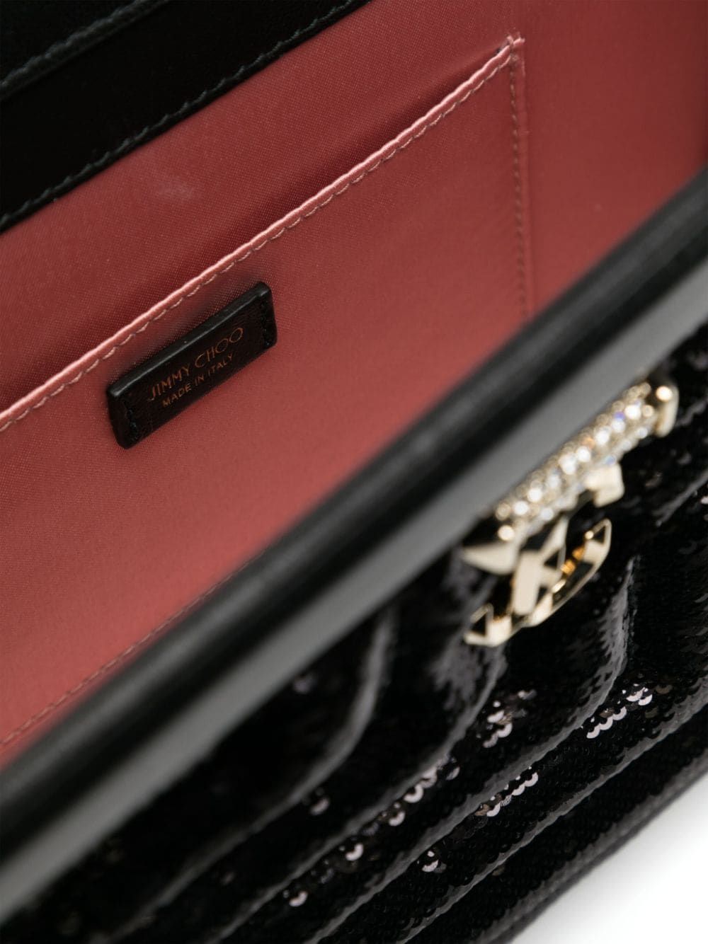 Jimmy Choo Avenue sequin-embellished clutch bag - Image 5
