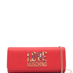 Love Moschino logo-lettering clutch bag