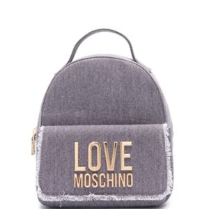 Love Moschino frayed denim backpack