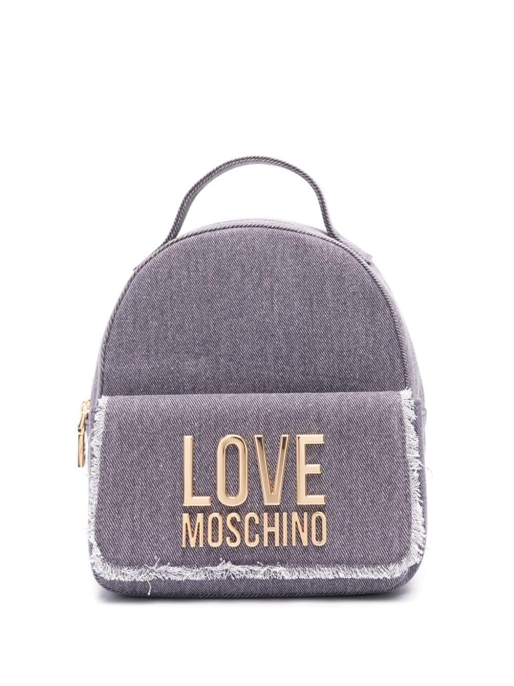 Love Moschino frayed denim backpack