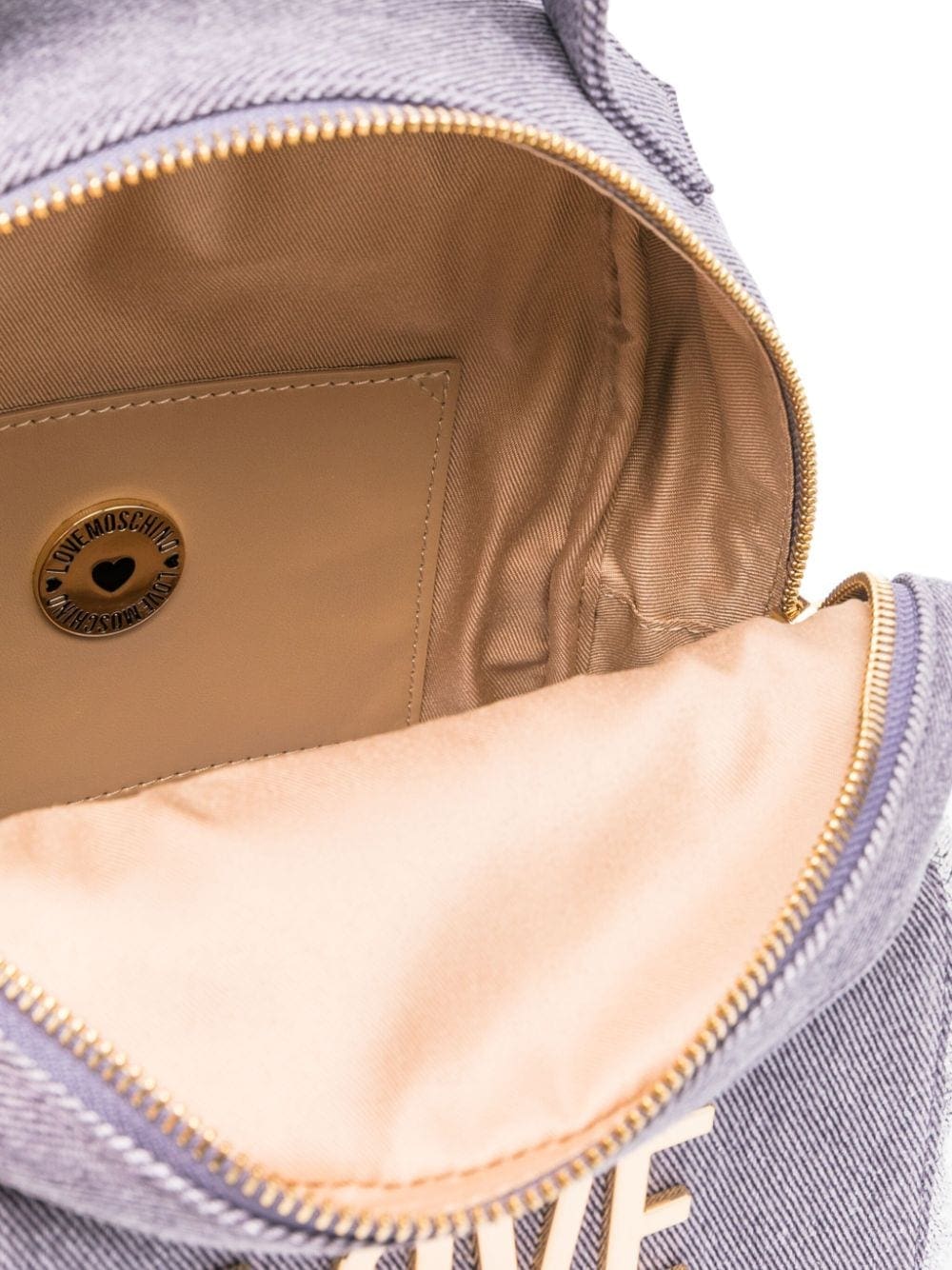 Love Moschino frayed denim backpack - Image 5
