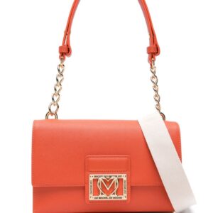 Love Moschino logo-plaque chain-link shoulder bag