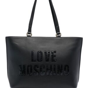 Love Moschino sequin-logo detail tote bag