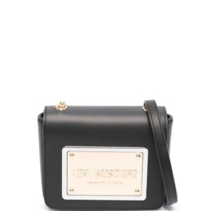 Love Moschino logo-plaque leather cross body bag